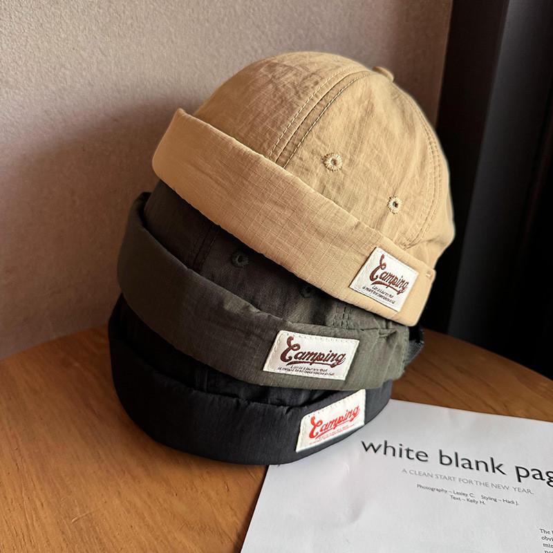Color Fashion Solid Letter Decoration Neutral Casual Dome Hat Autumn For