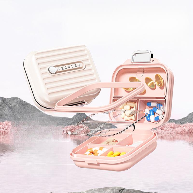 Portable Pill Box Waterproof Medicine Storage Device Travel Pill Compact Pill Storage Container For Daily Vitamin Supplements Suitable