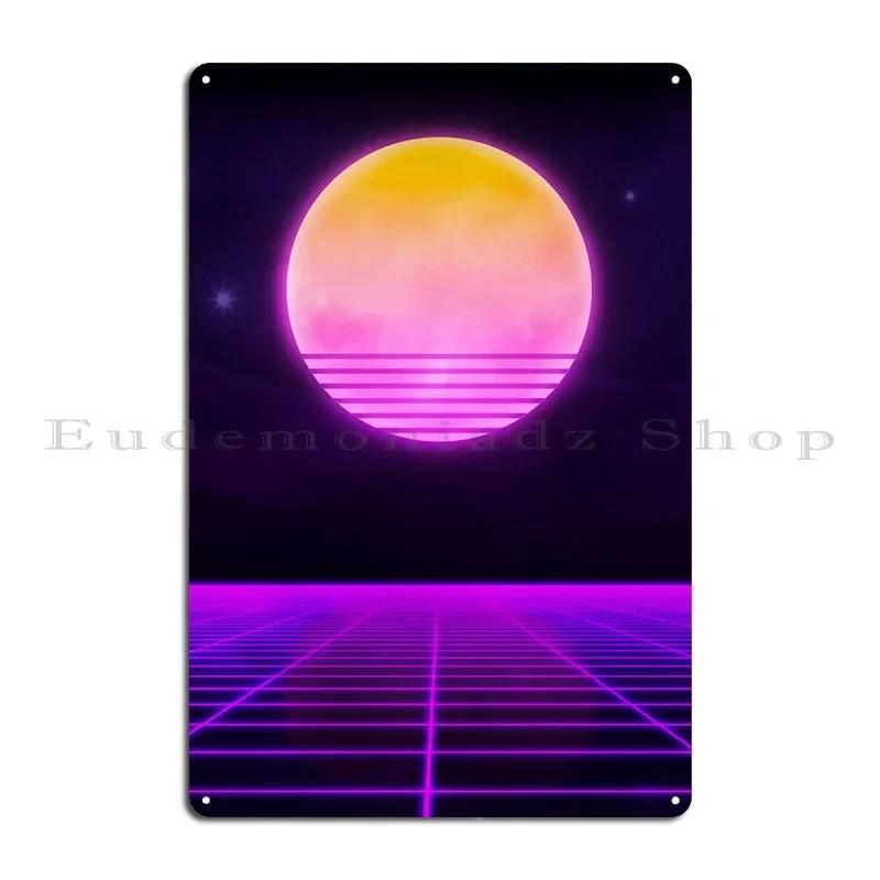 The Abstract Retro Wave Metal Signs Wall Decor Cave Garage Designer Cinema Tin Sign Poster 20x30cm(7.8x11.8inch)
