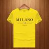 2023 Men's Summer Milano Letters Print Y2k T-shirt Man Short Sleeved Luxury Tees Clothing Loose Pure Cotton Soft Tops