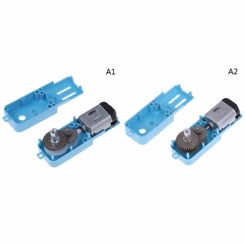 10pcs 1:90 TT Gear Motors, Mini DC 6V Gear TT Motors with Metal Gears for Robots, Smart Cars, DIY RC Toys, Electric Motors, Gearbox, Blue