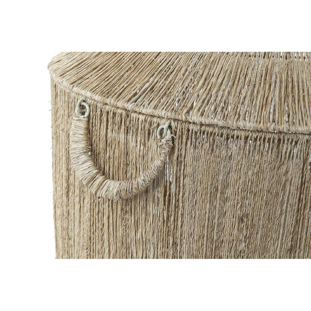 Korbset DKD Home Decor Braun Mehrfarbig Natur Jute Metall Boho 51 x 51 x 48 cm