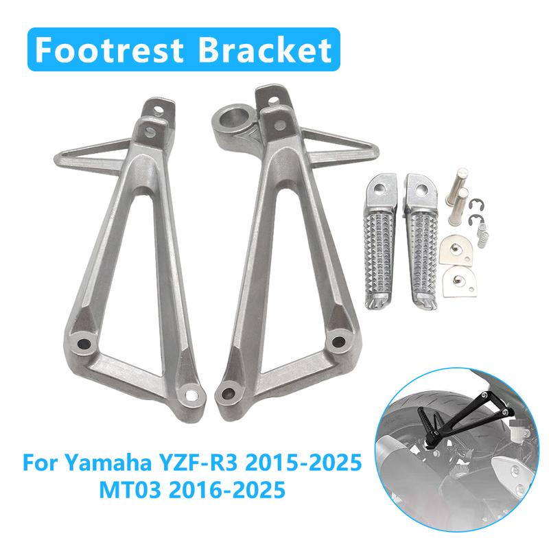 For Yamaha YZF-R3 YZF R3 YZFR3 2015-2025 MT03 MT 03 2016-2025 Passenger Rear FootPeg Footrest Bracket Kit Motorcycle Accessories