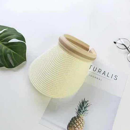 Women's Summer Straw Sun Hat - Duckbill Cap for Travel and Beach