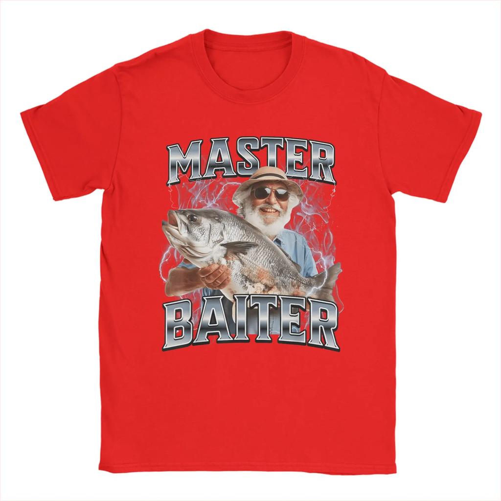 Oversize T-shirt Letni Mistrz Wędkowania Koszulki Wędkarskie Bawełniany T-shirt dla Mężczyzn Y2K Klasyczny Duży Rozmiar Krótki Rękaw Ubrania