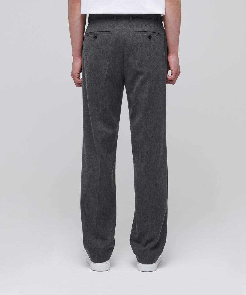 MUSINSA STANDARD Lightweight Semi-Wide Hidden Banding Slacks [Medium Gray]