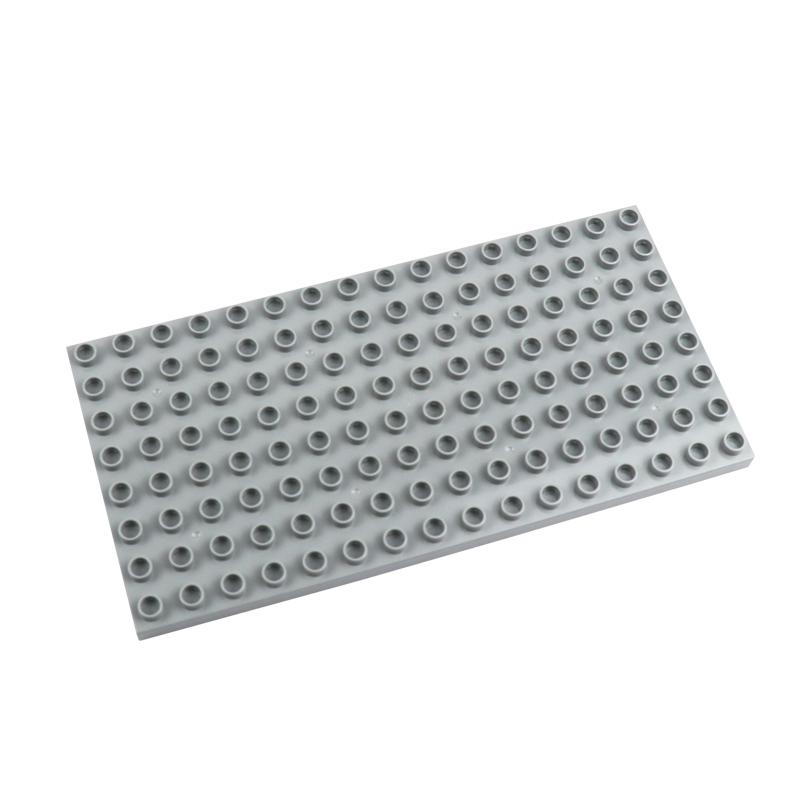 

Good Quality Big Size Plate 8x16 128 Dots MOC Building Blocks Two Sided Baseplate Compatible with Duplo Bricks світло-сірого кольору