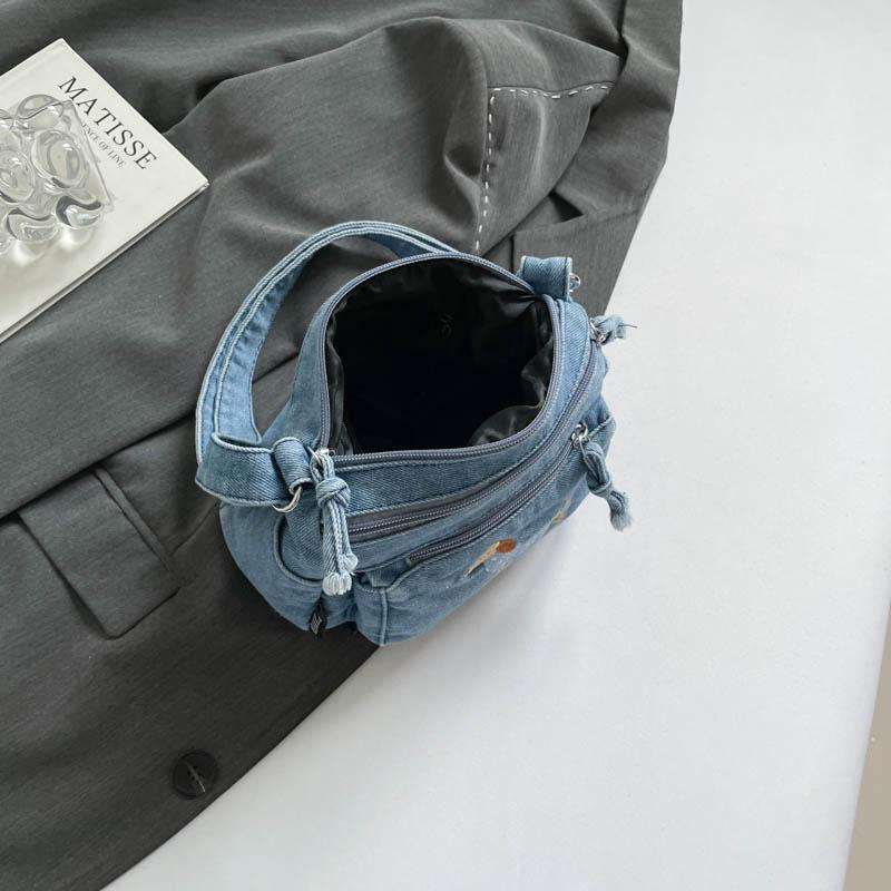 Denim Shoulder Bag Women's Large Capacity Commuter Student Crossbody Bag
