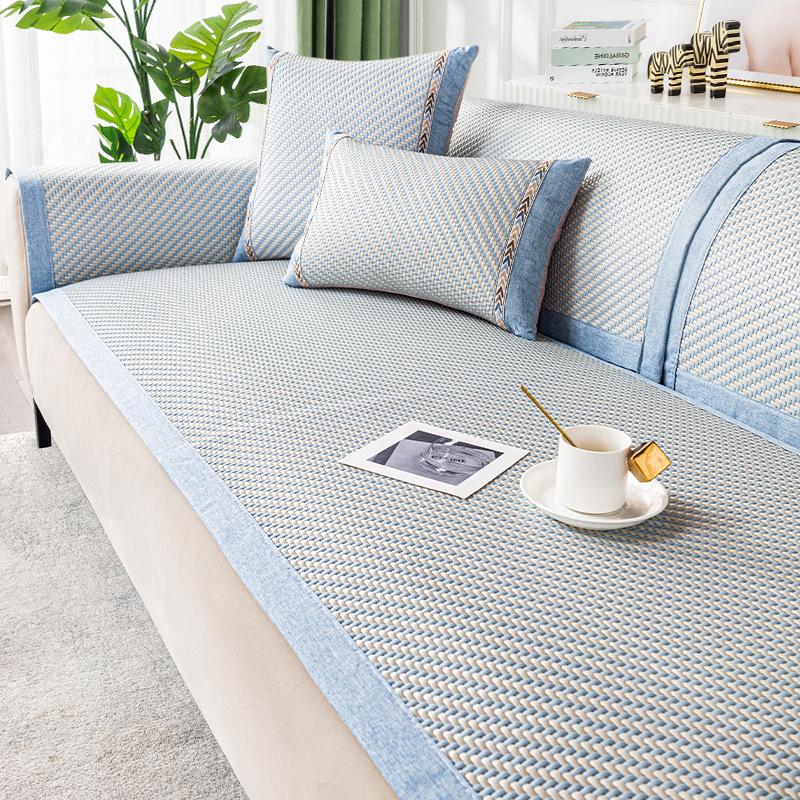 New Rattan Mat Sofa Mat Cushion Summer Summer Seat Cushion Non-Slip Sofa Seat Cushion Light Luxury High Sense