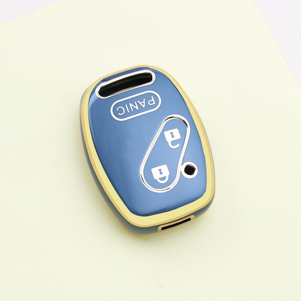 Car Key Case Cover Silver Edge Tpu For Honda Cr-V Freed Freed Fit Civic Jazz Pilot Accord Pilot Insight Auto Shell Fob Holder