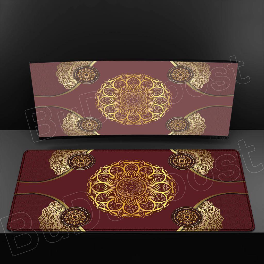 HD Printing Persian Carpet Computer Mouse Pad 900x400 Non-slip Rubber Mandala Bottom Keyboard Mat Table Mat Suitable Office Game