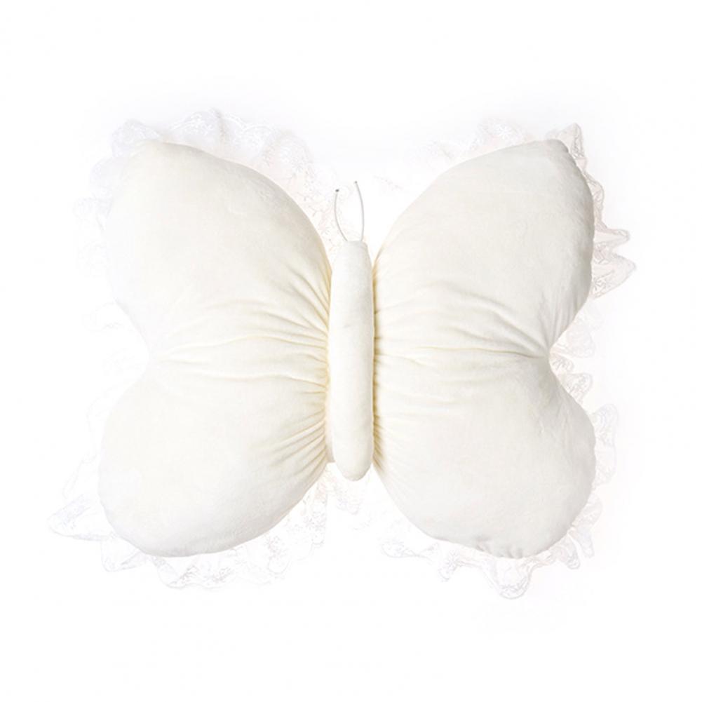 

Подушка-бабочка, мягкая подушка-бабочка с кружевной оборкой, декоративная подушка для дивана, для дома, гостиной, спальни белый