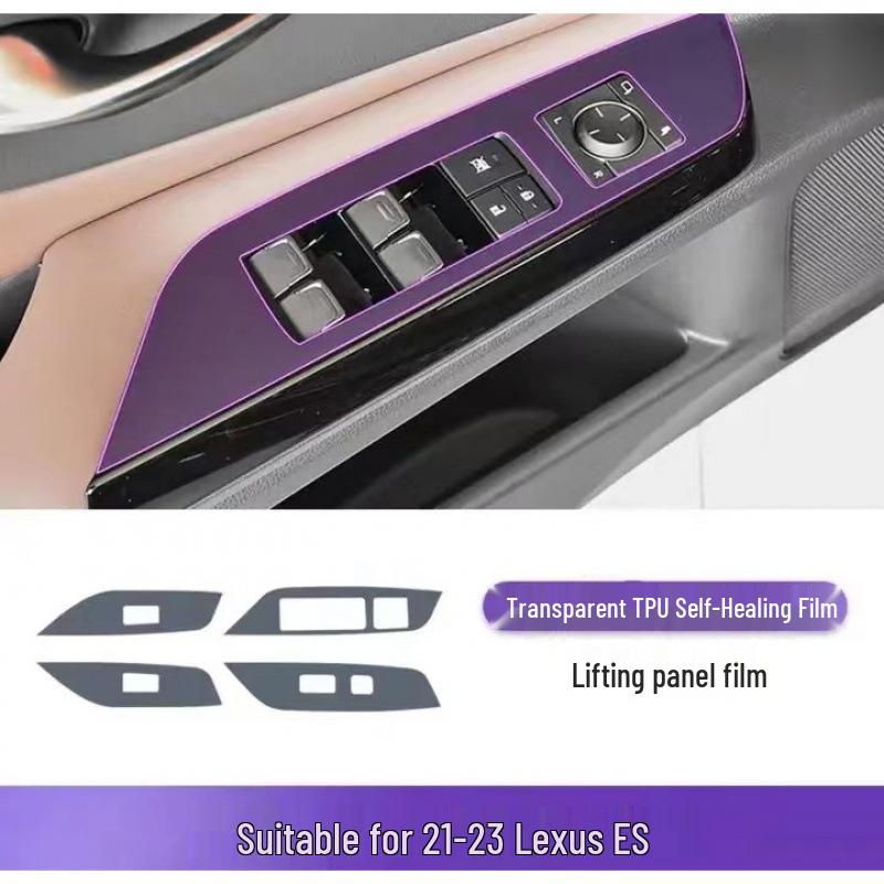 Lexus ES 2018-2024 Interior Protection Film: TPU Console, Screen, Gear Shift & Door Stickers