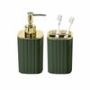 2 Pièces Distributeur de Savon & Porte-Brosse à Dents Fournitures de Salle de Bain Style Bohème Décor de Salle de Bain Salle de Bain Spa