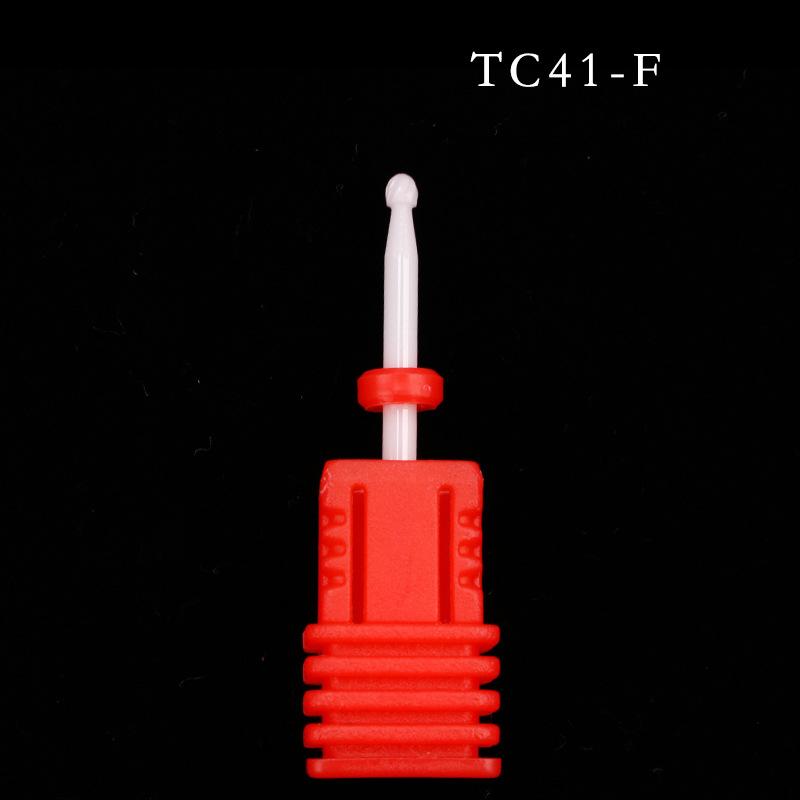 Nail Art Ceramic Grinding Head, Single Corn Bullet Cylindrical Rocket-Shaped Nail Electric Grinding Machine Accessories Grinding Head