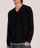 Beoteunseoul Wool Blend Layered V-Neck Knit (Black)
