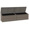Garden Storage Box Gray 220 x 50 x 58 cm Poly Rattan