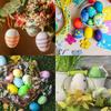20pcs White Foam Eggs Easter DIY Painting Craft Fake Styrofoam Egg Easter Home Decoration Supplies Kids Favors Toy Gifts