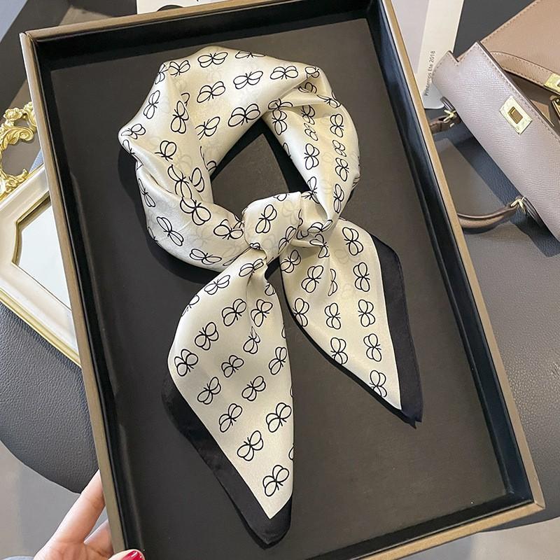 Silk 100% Mulberry Scarf Women's Spring Autumn New Style All-matching 70cm Small Square
