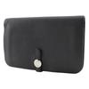 Hermes Dogon GM Purse black/SilverHardware Togo Unisex Used