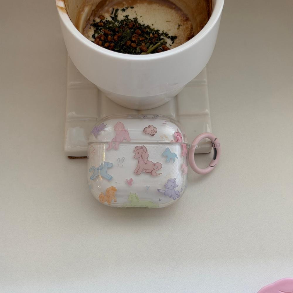 Ins Cute Graffiti Color Pony Airpods4 Protective Case Airpod3 Suitable for Apple Pro Earphone Case Second Generation Wireless Bluetooth 1 Third