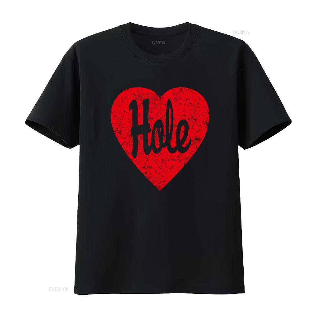 Hole Alt Rock Band Vintage Red Heart Logo T Shirt American Alternative Grunge Music Group Concert Tour vintage Washed