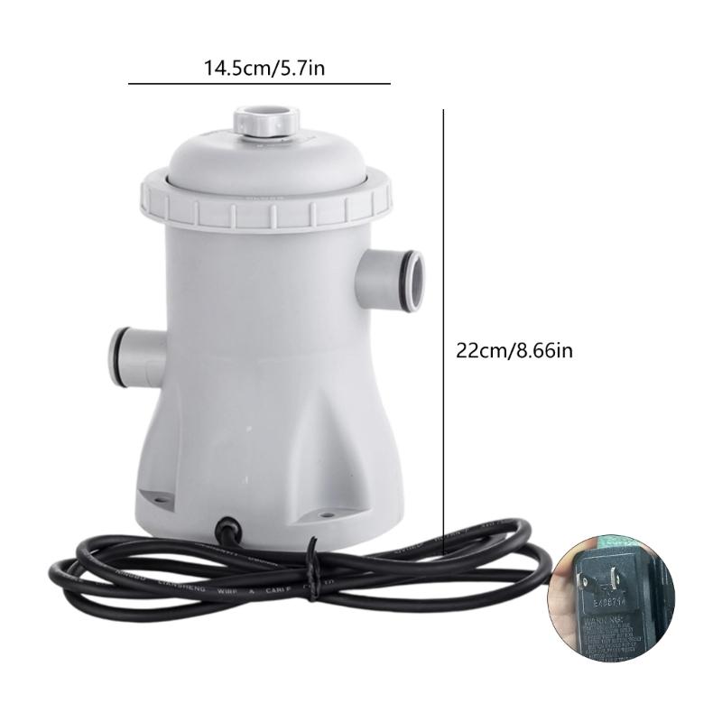 Energy Saving 16W Swimming Pool Water Pump 330 Gallon Flows Rate Quiet Operations Installation Set for Home Commercial