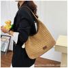 Woven Tote Bag Women's New Lazy Wind Shoulder Bag Large Capacity Leisure Commuting Vacation Armpit Bag