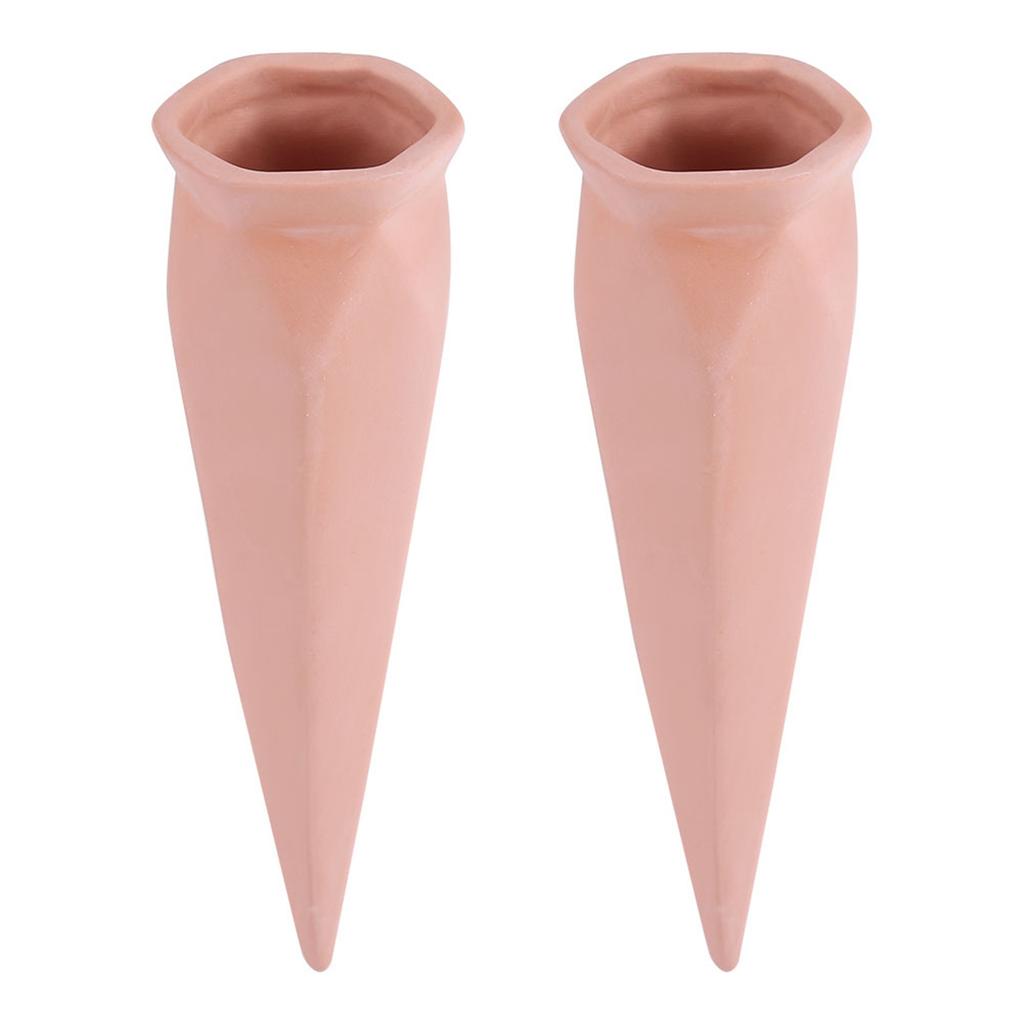 4Pcs Out/Indoor Terracotta Plant Watering Spikes Vacation Garden Stakes Self Irrigation Tools