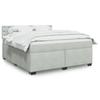 Vidaxl Letto Continentale Con Materasso, Grigio Chiaro, 180X200Cm, Velluto
