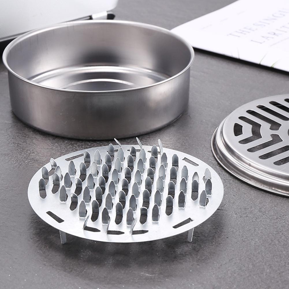 Stainless Steel Repellent Incense Plate Fireproof Mosquito Coil Tray with Cover Mosquito Spiral Holder Box Incense Burner Stand