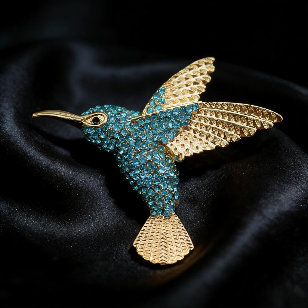 SKEDS Vintage Süße Kolibri Brosche Damen Corsage Mantel Pin Luxus Schmuck für Damen Hochzeitsfeier Accessoires Gutes Geschenk