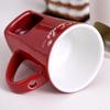 Universelle doppellagige hitzebeständige Keramiktasse Mini Schokoladenkäse Eis Fonduebereiter-Set Kaffeetasse Kleiner Wärmer 1 Stück