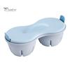 Plastic Egg Boiler Dual Cavity Microwave Poacher with Lid, Heat Resistant Double Hole Steamer, Compact Cooker Quick Breakfast Tool Nutritious Maker