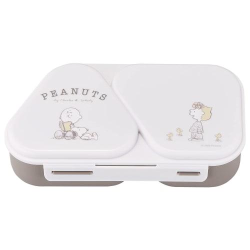 OSK PEANUTS EVERYDAY Bento Box, Beige, 465ml, Made in Japan, Snoopy Design, Includes Pressed Mould, Microwave Safe, Simple, Large Capacity, Easy, Time