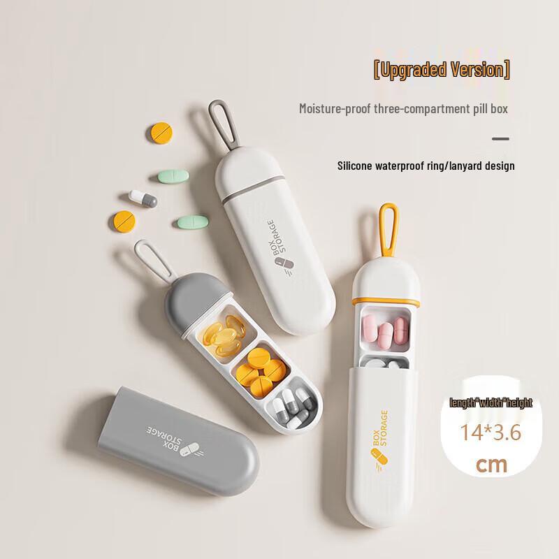 

Denby Portable Daily 3-Compartment Pill Organizer