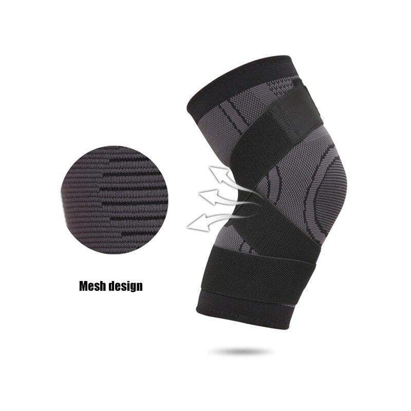 Sports Fitness Knee Pads Elastic Band Nylon Sports Compression Cuffs For Basketball, Running, Volleyball, Cycling