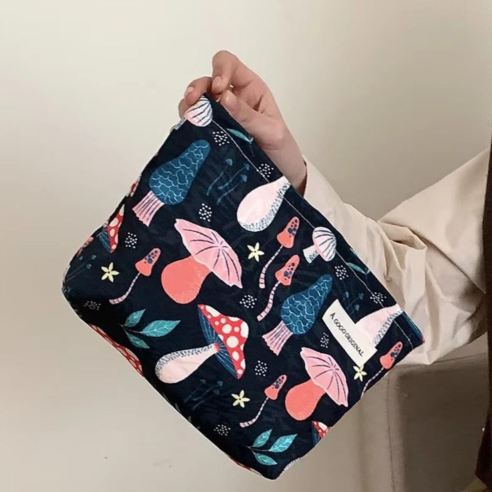 Tragbare Kosmetiktasche mit Reißverschluss Pilz Große Kapazität Kulturtasche Make-up-Tasche Outdoor