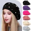 1pc Autumn/Winter Style Women's Solid Color Warm Beret, Suitable for Daily Use, Elegant and Fashionable Beret for Casual Attire