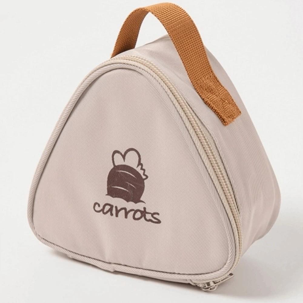 Triangular Shape Portable Breakfast Bag Waterproof Material Thermal Storage Bag Office Style A