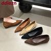 Mode Spitzschuh Mode Flock Damen Ballerinas Slipper Damenschuhe mit Absatz Flache Elegante Damen Ballerinas