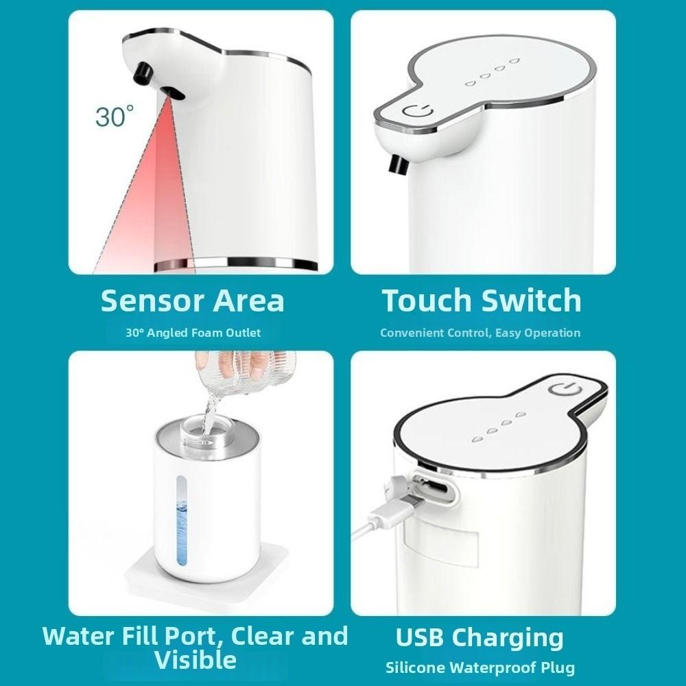 350ML Automatic Soap Dispenser Wall Mounted Hand Sanitizer Machine  Bathroom Kitchen Use