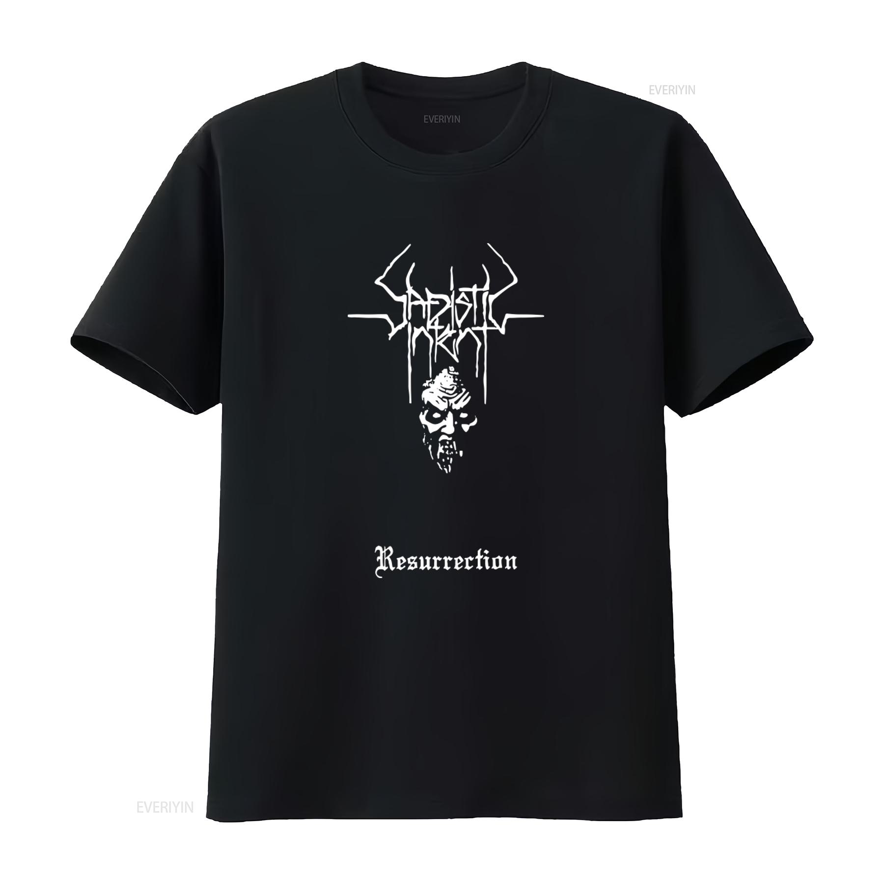

Sadistic Intent Resurrection T Shirt Death Metal Inspired Design for Rock Fans vintage Washed Stylish Stretched fashion Casual 4XL