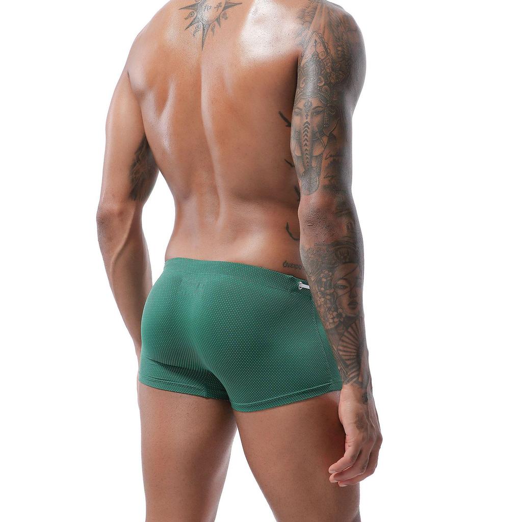 Men's Low-Waist Waterproof Swim Trunks - Drawstring Nylon Square Leg Design for European and American Markets