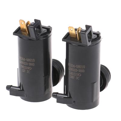 1Pc 12V 24V Limpador de vidro universal para carro Limpador de para-brisa Bomba lavadora de jato de água Mot