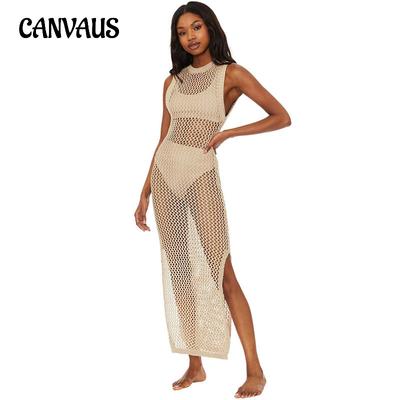 Summer Women's Sexy Hollow Out Backless Beach Cover Up Seaside Holiday Long Dress Bikini Cover Up