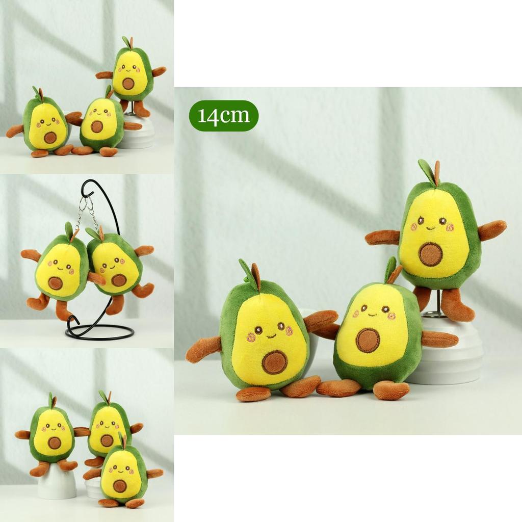 Charming Four-inch Avocado Stuffed Toy Keychain Ideal For Kids Backpack Accessories
