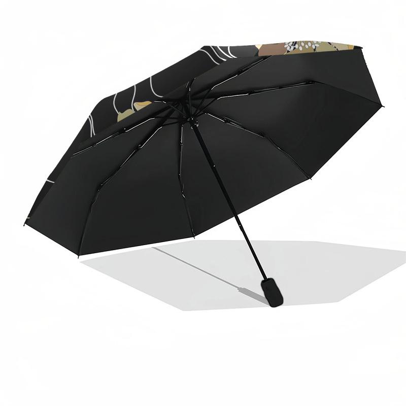 1pc Floral Pattern Design Umbrella with Plastic Handle,Suitable for All Seasons Umbrellaptys26035
