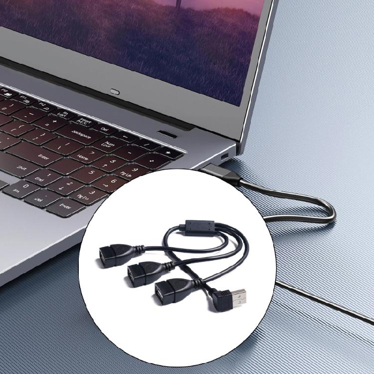 USB Splitter Adapter Featuring Chip Control for 5V3A Current Enabling Fast Charging of Three Devices