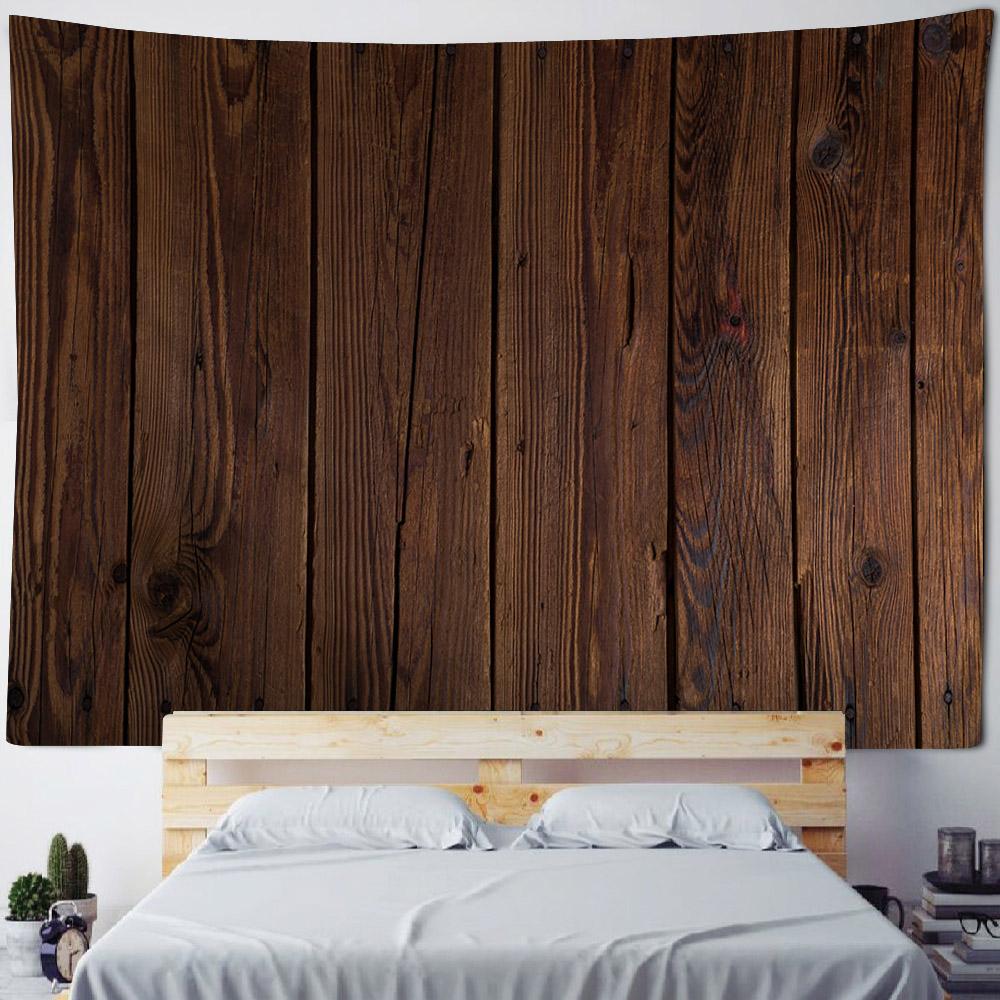 Vintage Stone Wall Tapestry Colorful Wooden Board 3D Brick Wall Art Decoration Wall Hanging Bedroom Living Room Home Decoration